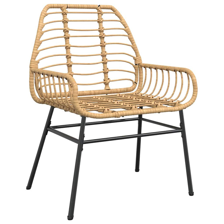 5 dele spisebordssæt til haven polyrattan glas brun