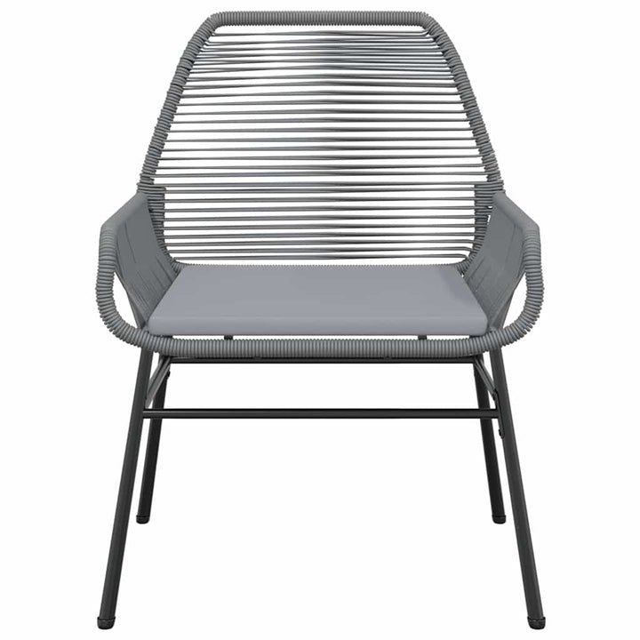 5 dele spisebordssæt til haven med hynder polyrattan glas grå