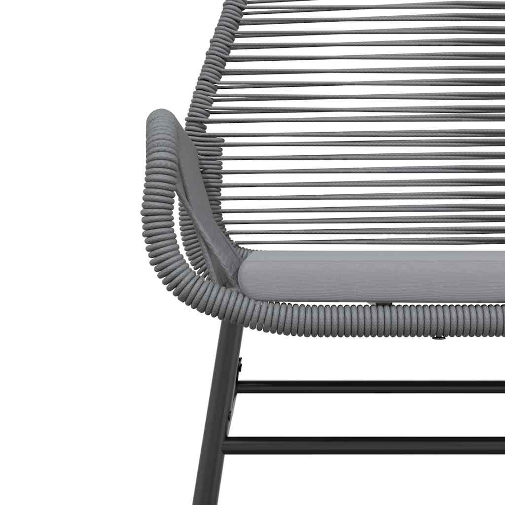 5 dele spisebordssæt til haven med hynder polyrattan glas grå