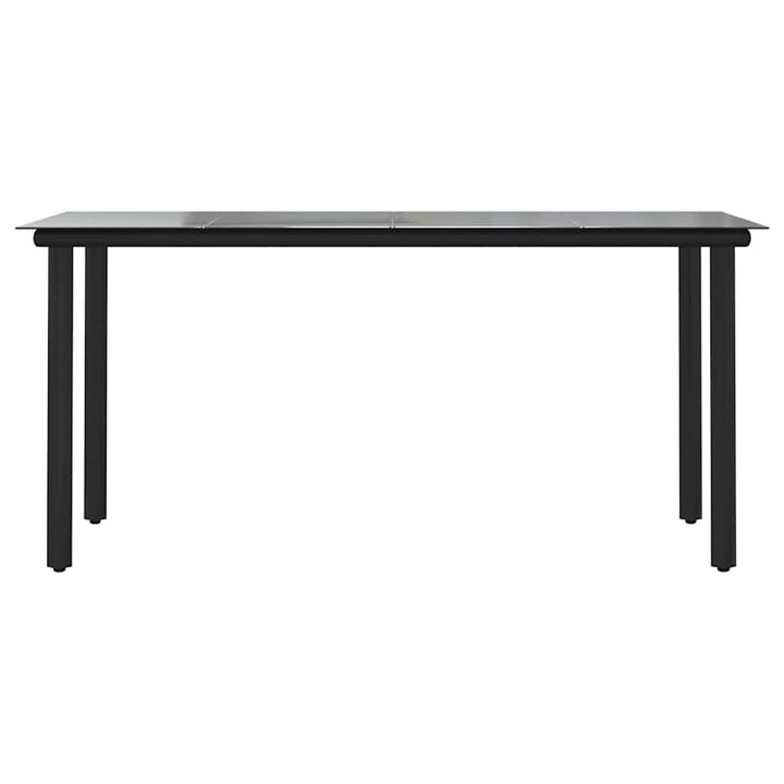 5 dele spisebordssæt til haven med hynder polyrattan glas grå