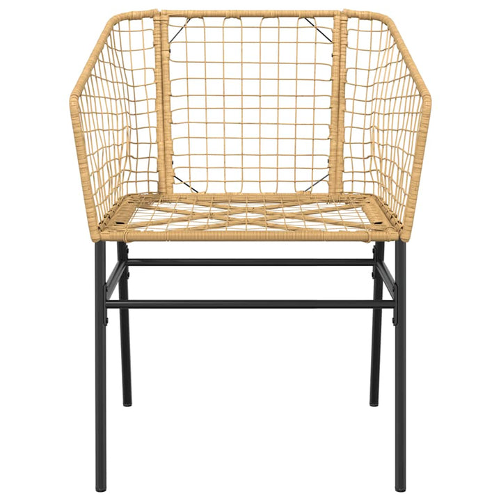 3 dele spisebordssæt til haven polyrattan glas brun