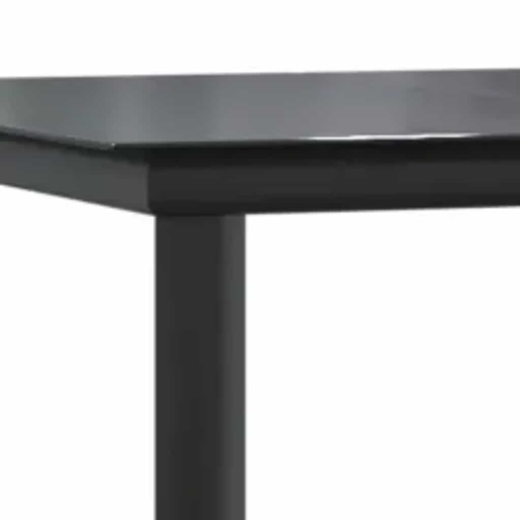 7 dele spisebordssæt til haven m. hynder polyrattan glas sort