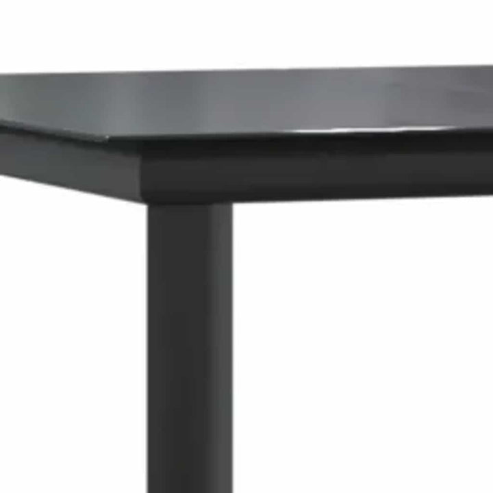 7 dele spisebordssæt til haven m. hynder polyrattan glas sort