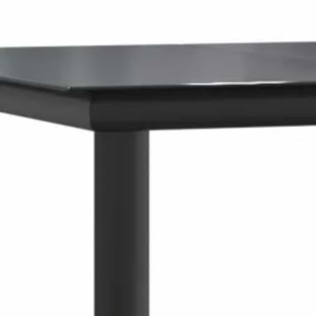 7 dele spisebordssæt til haven m. hynder polyrattan glas sort