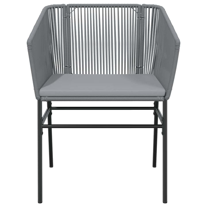 9 dele spisebordssæt til haven med hynder polyrattan glas grå