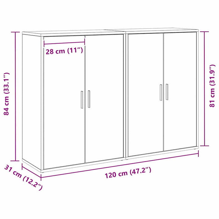 Sideboard Gammelt træ 60 x 31 x 84 cm Konstrueret træ