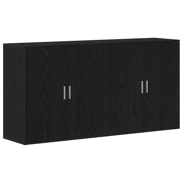 Sideboards 2 pcs Sort eg 79 x 38 x 80 cm Konstrueret træ