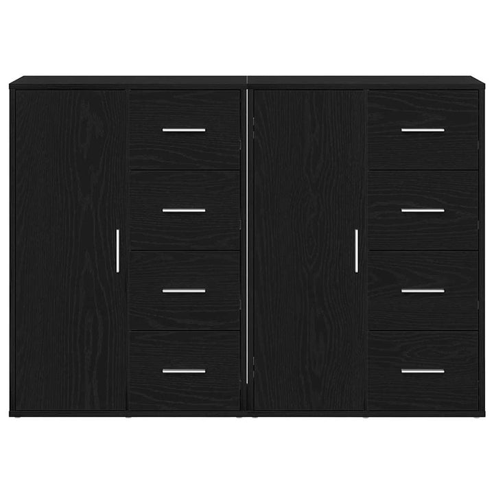 Sideboards 2 pcs Sort eg 60 x 31 x 84 cm Konstrueret træ