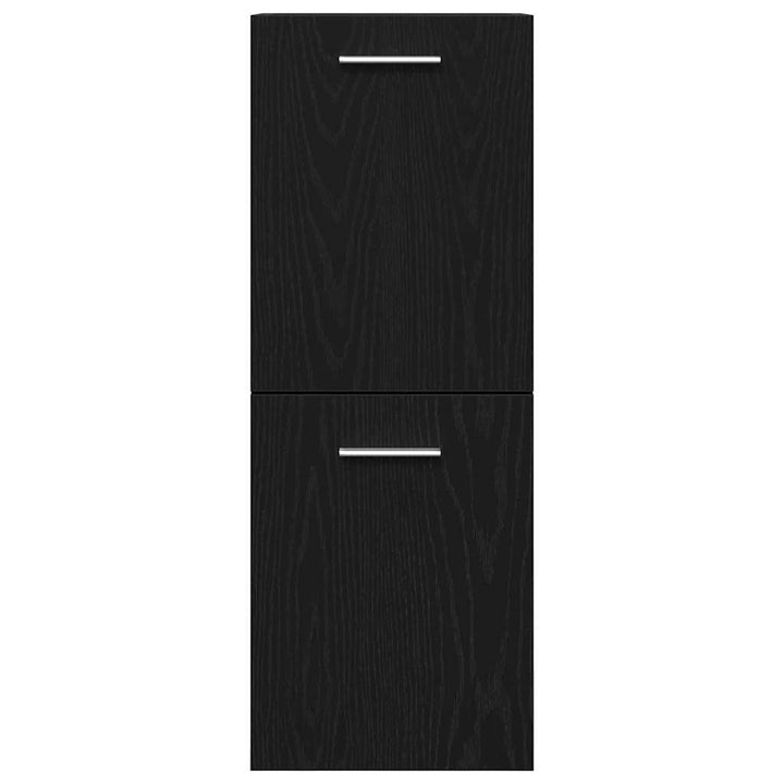 Badeværelsesmøbel Sæt med dør 3 pcs Sort eg 90 x 38.5 x 46 cm