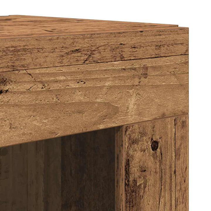 Highboard 2 pcs Gammelt træ 69,5 x 34 x 180 cm Konstrueret træ