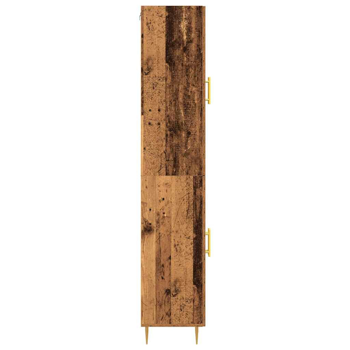 Highboard 2 pcs Gammelt træ 69,5 x 34 x 180 cm Konstrueret træ