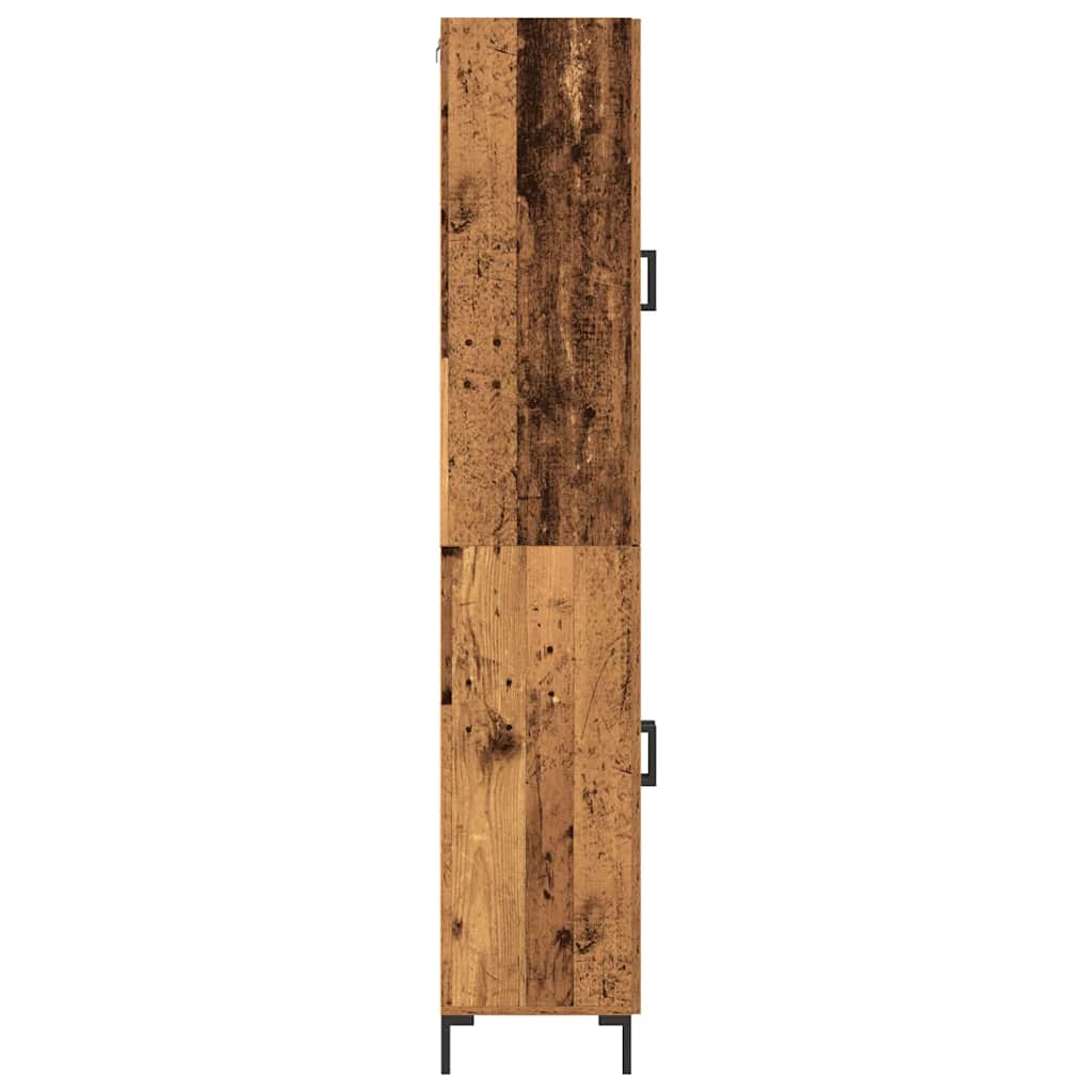 Highboard 2 pcs Gammelt træ 69,5 x 34 x 180 cm Konstrueret træ