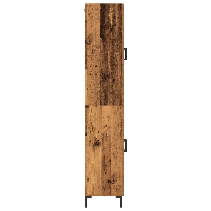 Highboard 2 pcs Gammelt træ 69,5 x 34 x 180 cm Konstrueret træ