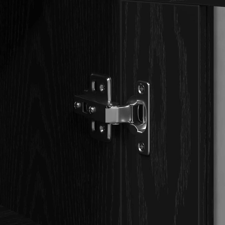 Highboard 2 pcs Sort eg 69,5 x 34 x 180 cm Konstrueret træ