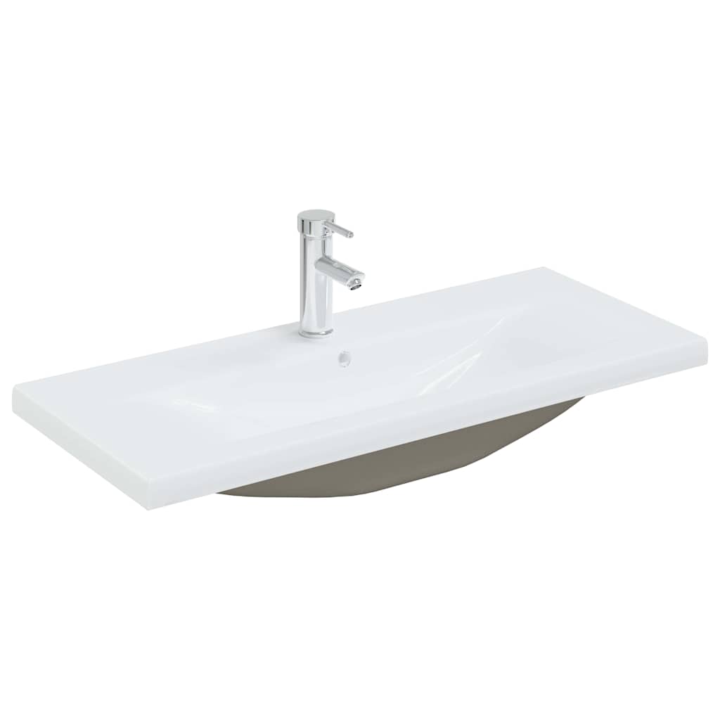 Badeværelsesmøbel sæt med dør 4 pcs Sort eg 90 x 38.5 x 50 cm
