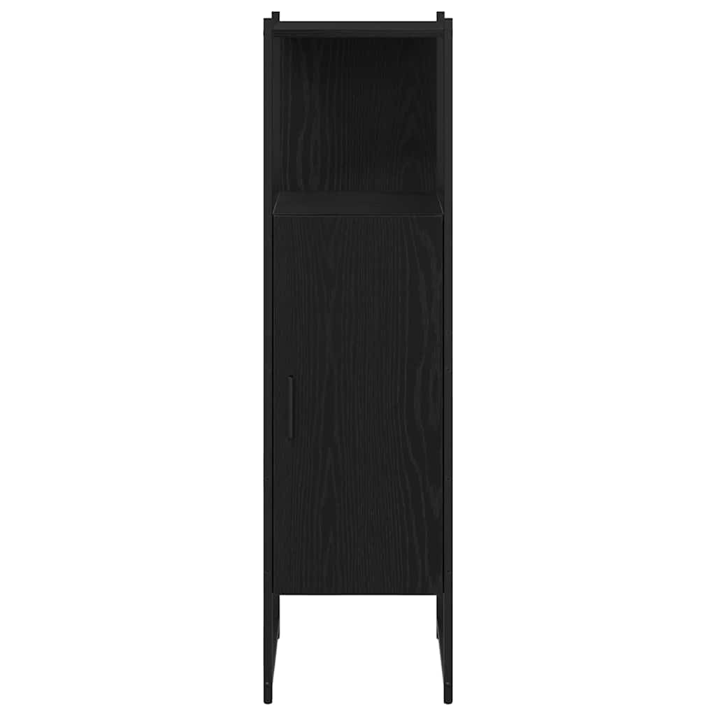 Badeværelsesmøbel sæt med dør 3 pcs Sort 33 x 33 x 102,5 cm