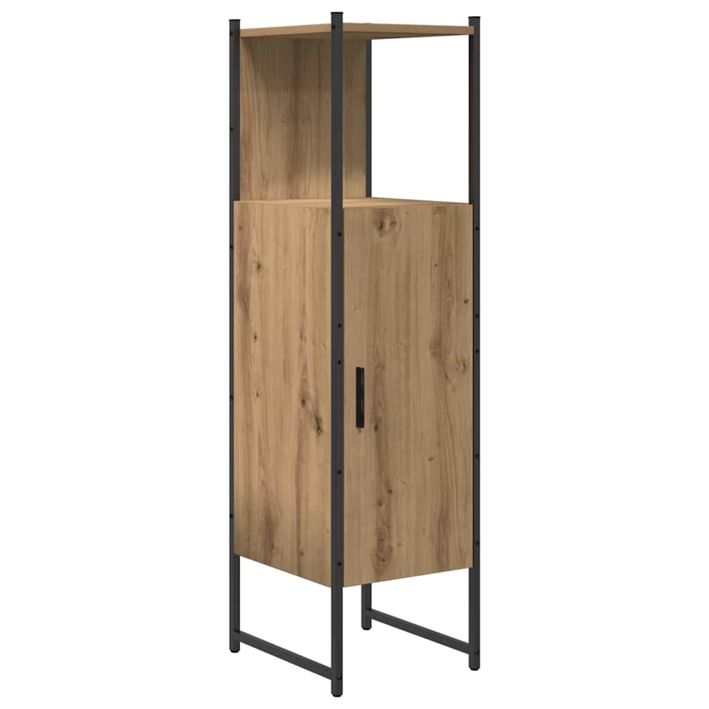 Badeværelsesmøbel sæt med dør 3 pcs Brun 33 x 33 x 102,5 cm