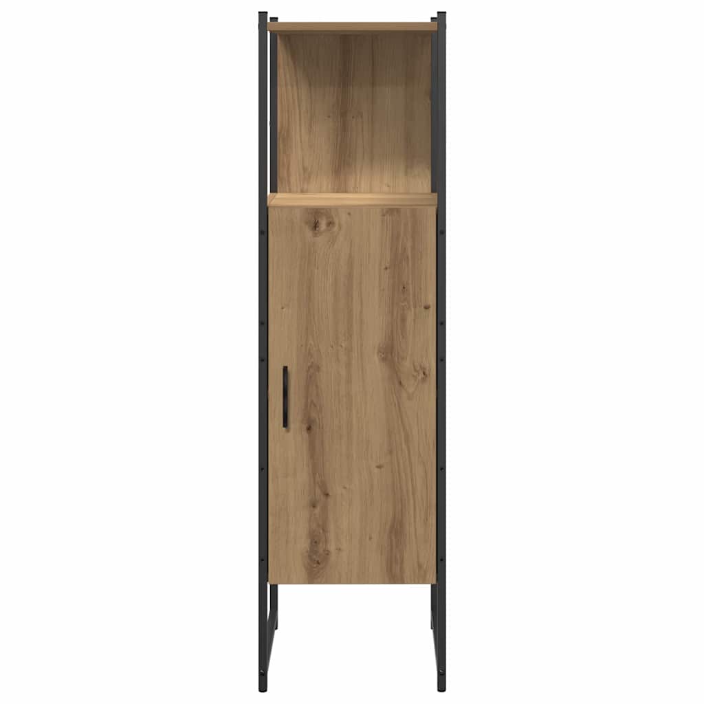 Badeværelsesmøbel sæt med dør 3 pcs Brun 33 x 33 x 102,5 cm