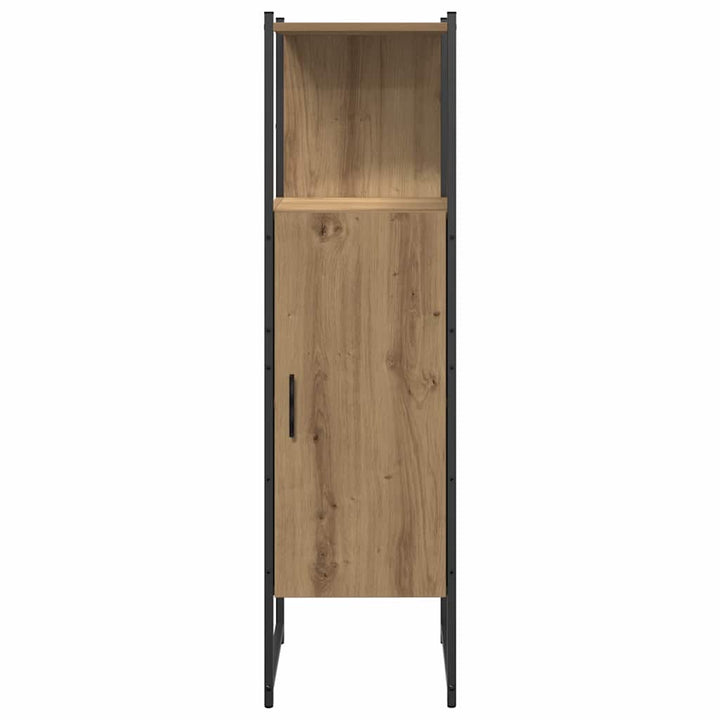 Badeværelsesmøbel sæt med dør 3 pcs Brun 33 x 33 x 102,5 cm