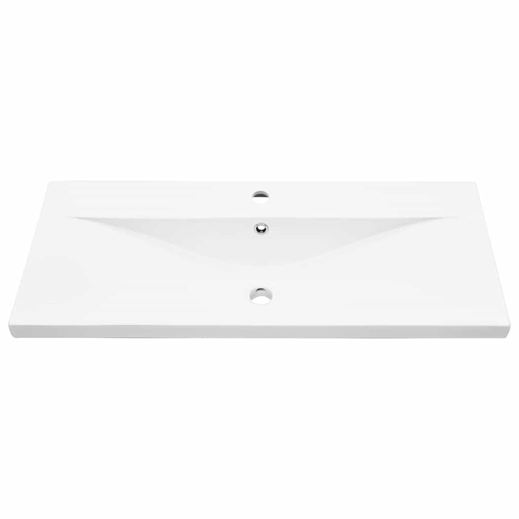 Badeværelsessæt 4 pcs Sort eg 91 x 39,5 x 46 cm Konstrueret træ