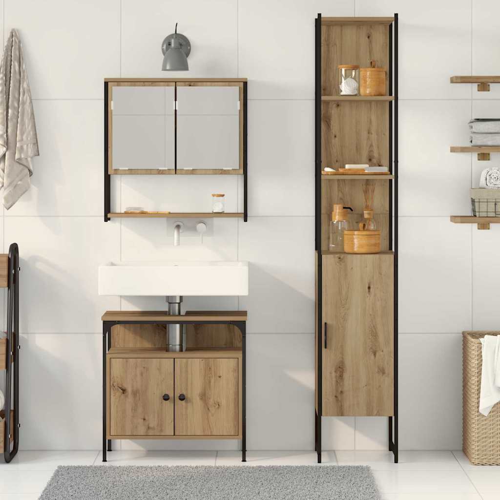 Badeværelsesmøbel sæt Andet 3 pcs artisan eg 33 x 33 x 185.5 cm