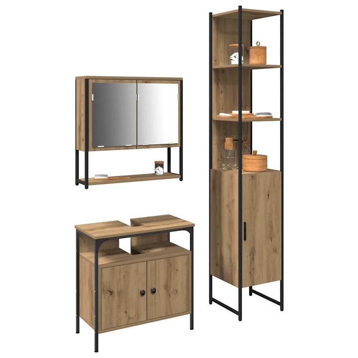Badeværelsesmøbel sæt Andet 3 pcs artisan eg 33 x 33 x 185.5 cm