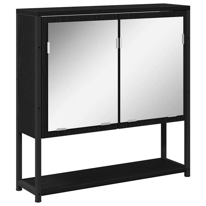 Badeværelsesmøbel sæt Andet 3 pcs Sort eg 33 x 33 x 185.5 cm