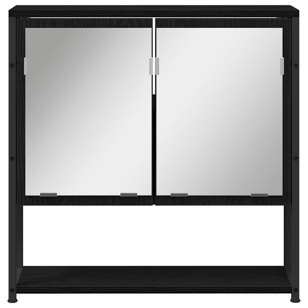 Badeværelsesmøbel sæt Andet 3 pcs Sort eg 33 x 33 x 185.5 cm
