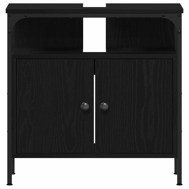 Badeværelsesmøbel sæt Andet 3 pcs Sort eg 33 x 33 x 185.5 cm