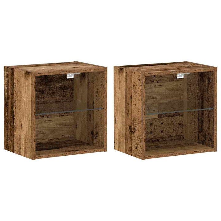 Underholdningscenter 8 pcs Gammelt træ 40 x 28.5 x 40 cm