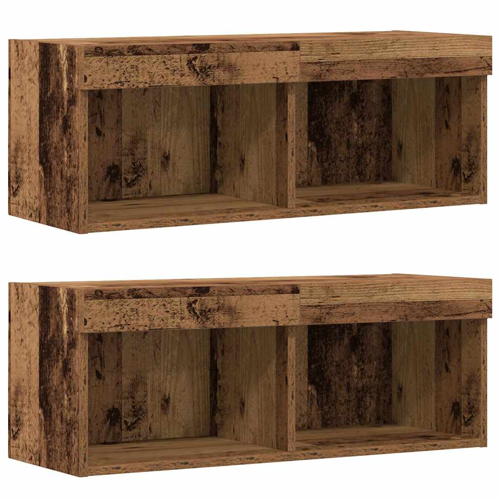 Underholdningscenter 8 pcs Gammelt træ 40 x 28.5 x 40 cm