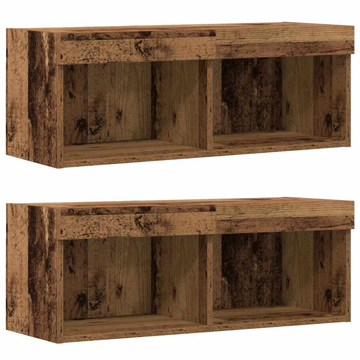 Underholdningscenter 8 pcs Gammelt træ 40 x 28.5 x 40 cm