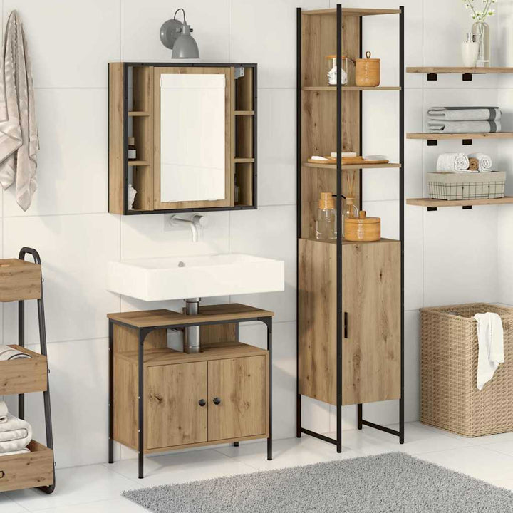 Badeværelsesskabsæt Andet 3 pcs artisan eg 33 x 33 x 185.5 cm