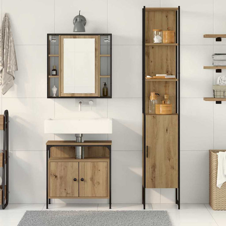 Badeværelsesskabsæt Andet 3 pcs artisan eg 33 x 33 x 185.5 cm