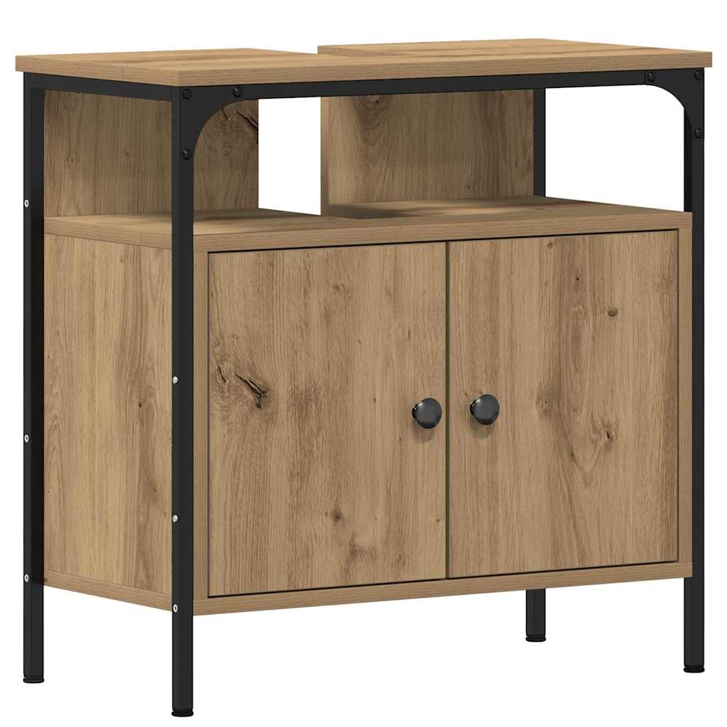 Badeværelsesmøbel sæt 3 pcs artisan eg 33 x 33 x 185.5 cm