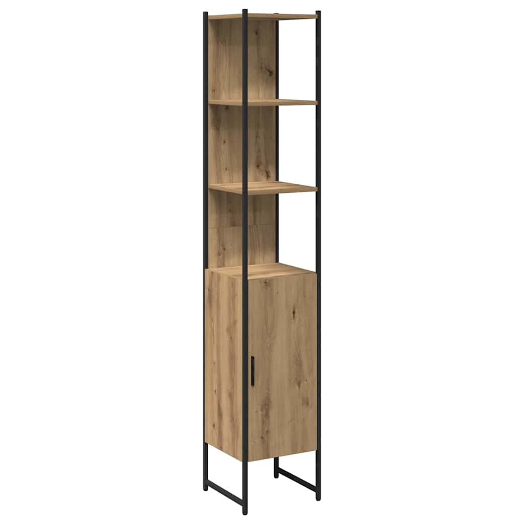 Badeværelsesmøbel sæt 3 pcs artisan eg 33 x 33 x 185.5 cm