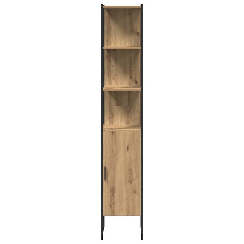 Badeværelsesmøbel sæt 3 pcs artisan eg 33 x 33 x 185.5 cm