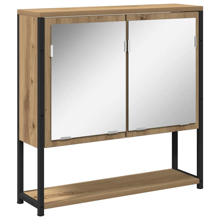 Badeværelsesmøbel sæt 4 pcs artisan eg 33 x 33 x 185.5 cm