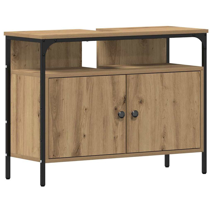 Badeværelsesmøbel sæt 4 pcs artisan eg 33 x 33 x 185.5 cm