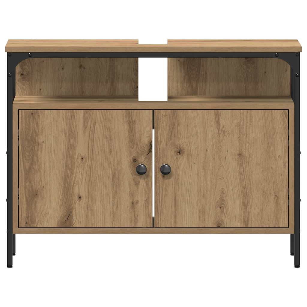 Badeværelsesmøbel sæt 4 pcs artisan eg 33 x 33 x 185.5 cm