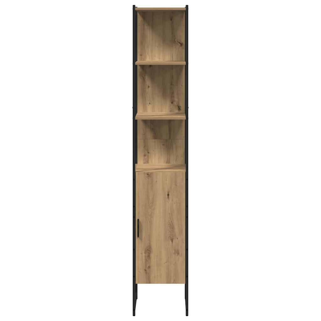 Badeværelsesmøbel sæt 4 pcs artisan eg 33 x 33 x 185.5 cm