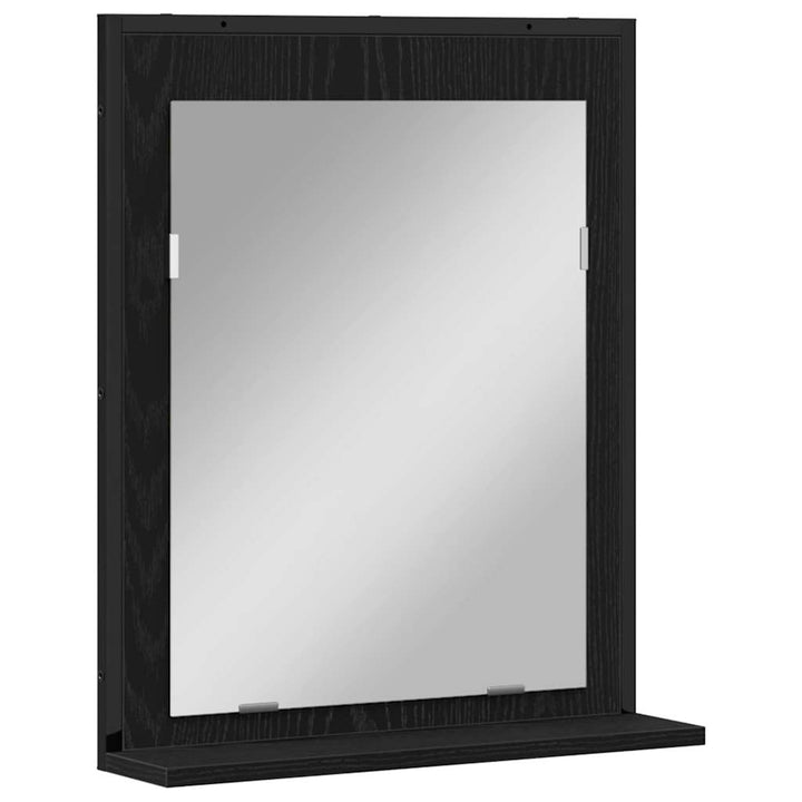 Badeværelsesmøbel sæt med dør 4 pcs Sort 33 x 33 x 185.5 cm