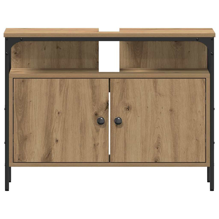 Badeværelsesmøbel sæt 4 pcs artisan eg 33 x 33 x 185.5 cm