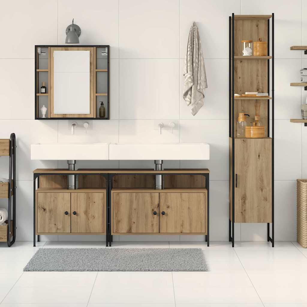 Badeværelsesskabsæt Andet 4 pcs artisan eg 33 x 33 x 185.5 cm