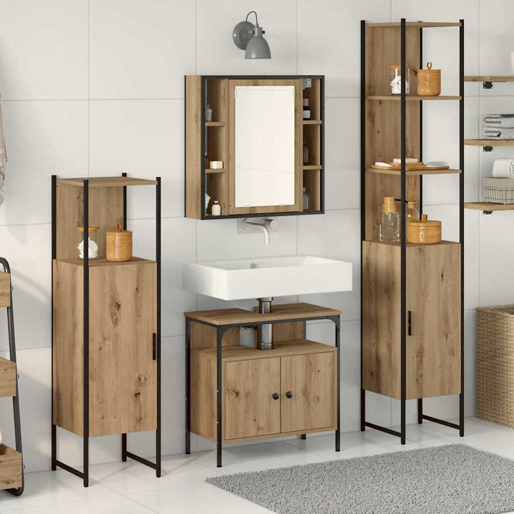 Badeværelsesskabsæt Andet 4 pcs artisan eg 33 x 33 x 185.5 cm
