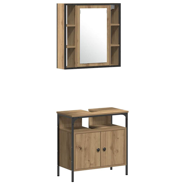 Badeværelsesskabsæt Andet 4 pcs artisan eg 33 x 33 x 185.5 cm