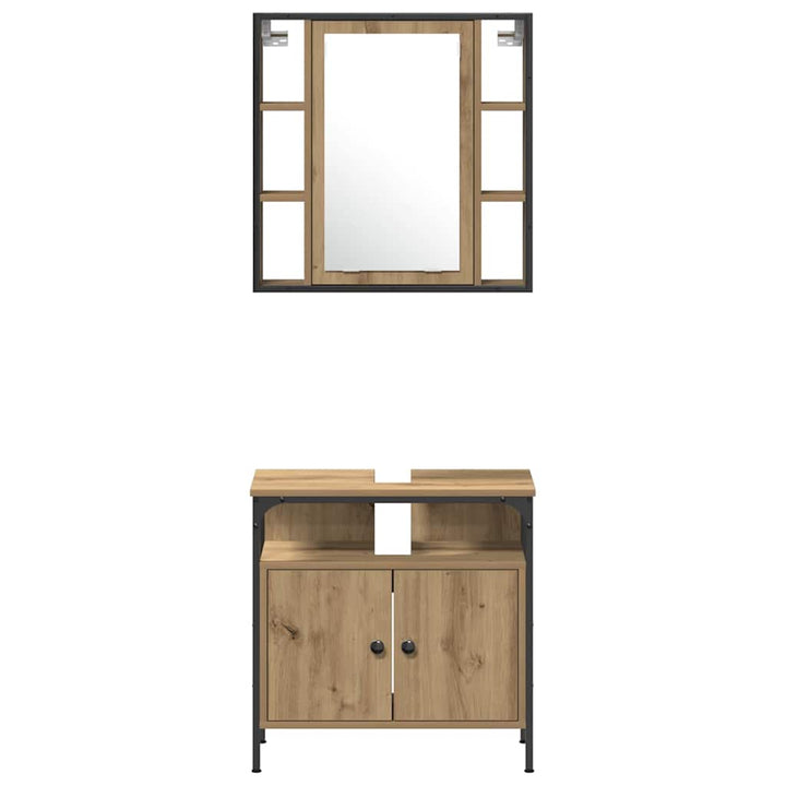 Badeværelsesskabsæt Andet 4 pcs artisan eg 33 x 33 x 185.5 cm