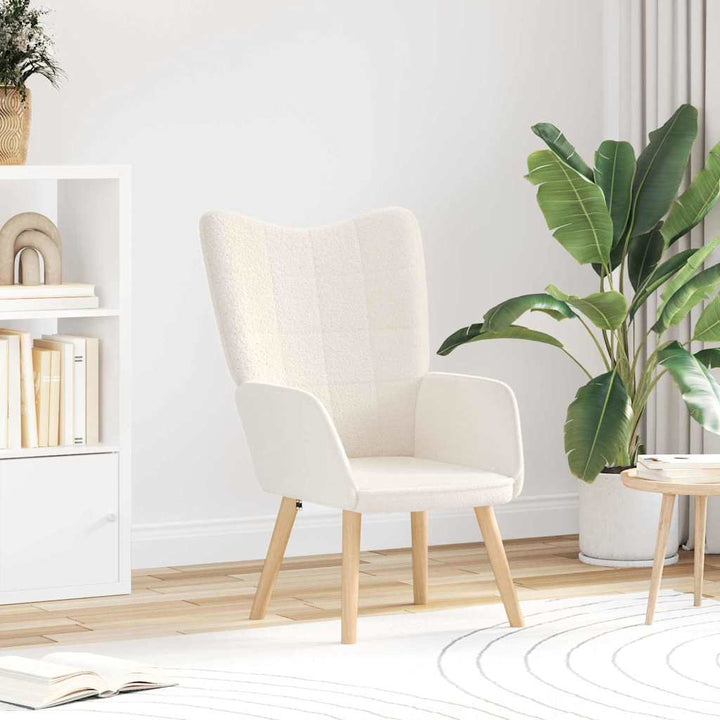 Afslappende stol Creme 62 x 67 x 95,5 cm Stof