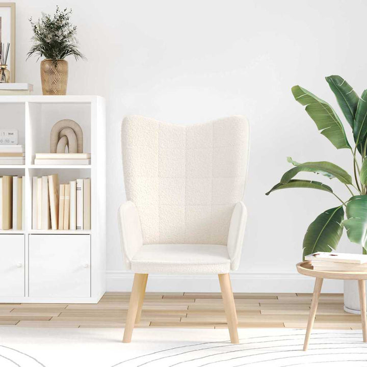 Afslappende stol Creme 62 x 67 x 95,5 cm Stof