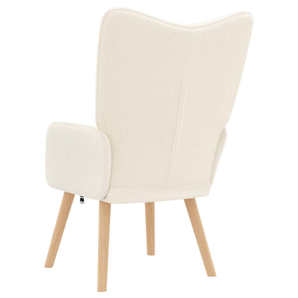 Afslappende stol Creme 62 x 67 x 95,5 cm Stof